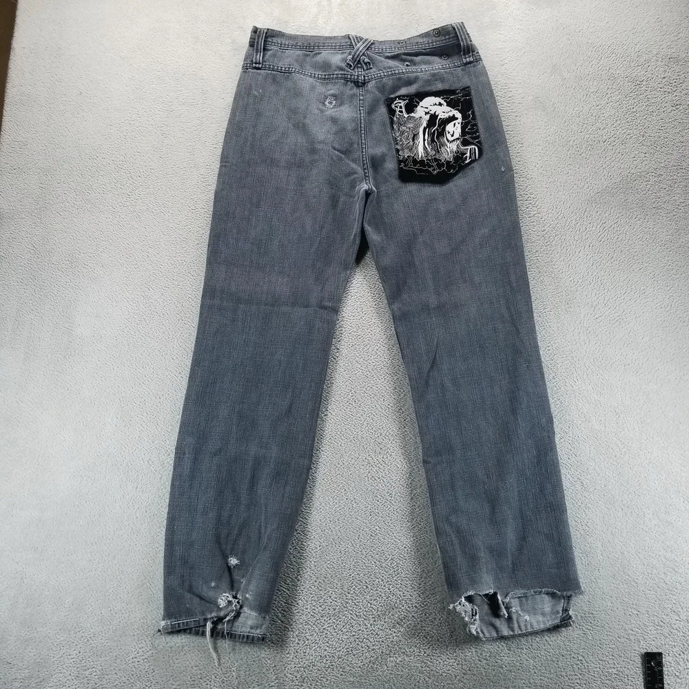 VTG Artful Dodger Jeans Mens 32x32 Blue Straight Distressed Hip Hop Skater‎